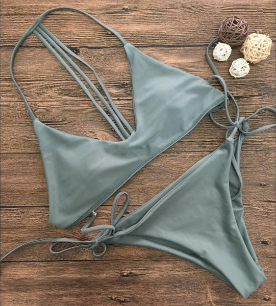 Olive Green Bikini Bathing Suits