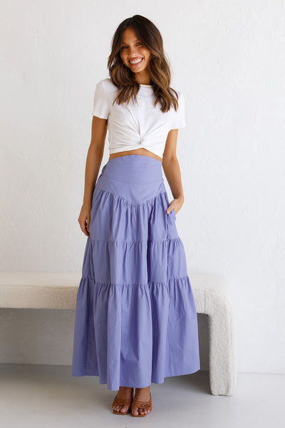 White Twisted Trim Cropped Tee