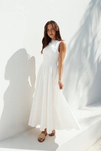 Dawn’s Embrace Maxi Dress White