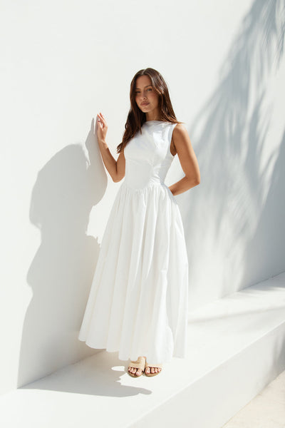 Dawn’s Embrace Maxi Dress White