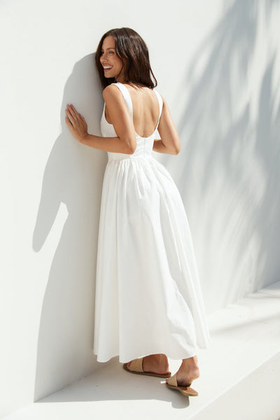 Dawn’s Embrace Maxi Dress White