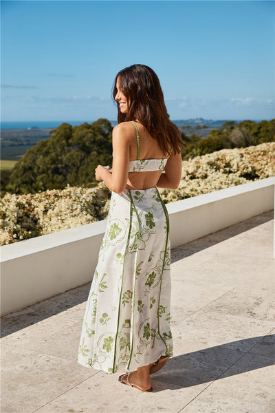 Open Doors Maxi Dress Green