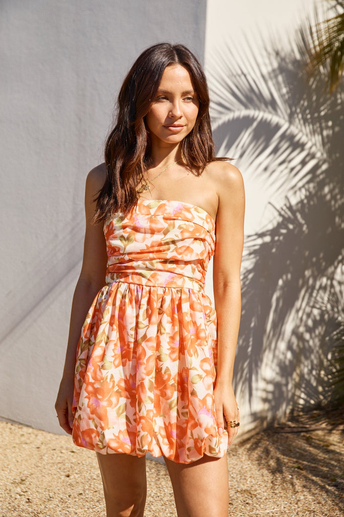orange bubble dress Cierra Orange Bubble dress