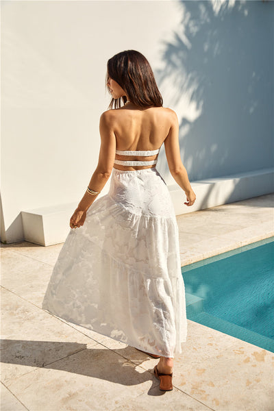 You and Me Strapless Maxi Dress White