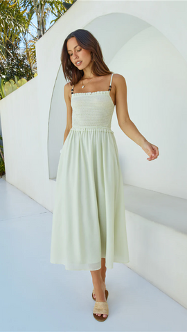 Honey Skies Maxi Dress Green