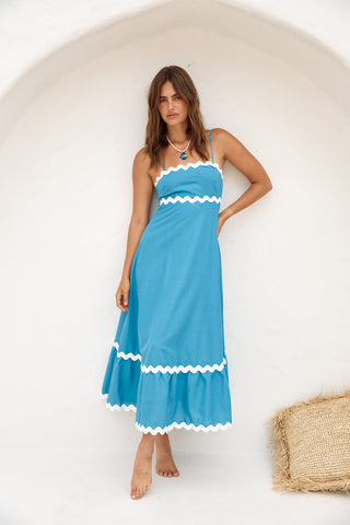 Sweet Devotion Maxi Dress Blue