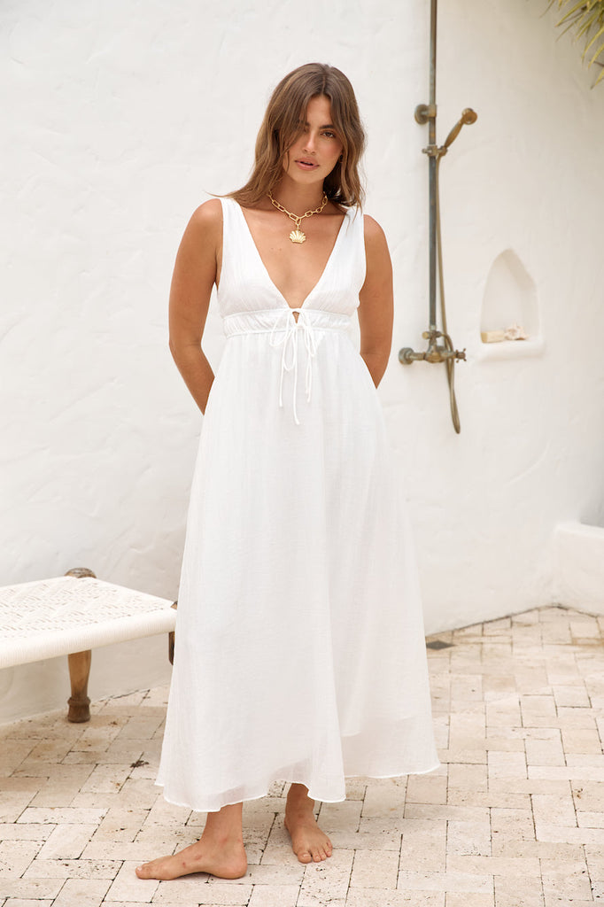 Morning Sun Maxi Dress White Gabi Swimwear Morning Sun Maxi Dress White Gabi Swimwear