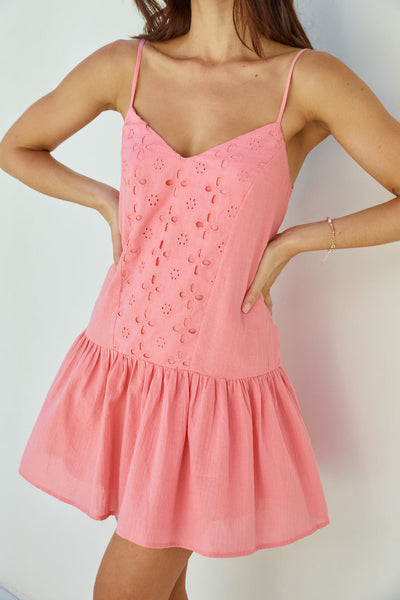 Coral Craze Mini Dress Pink