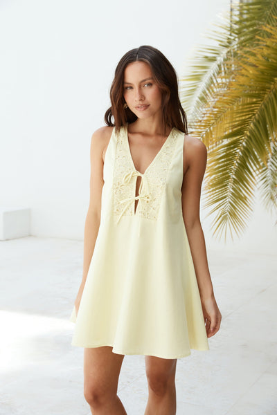 Love In Limoncello Mini Dress Yellow