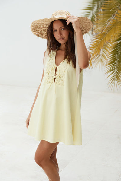 Love In Limoncello Mini Dress Yellow