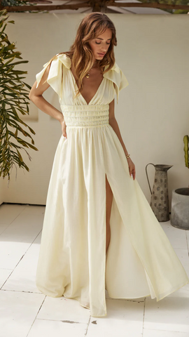 Yellow Eyes Of A Goddess Maxi Dress