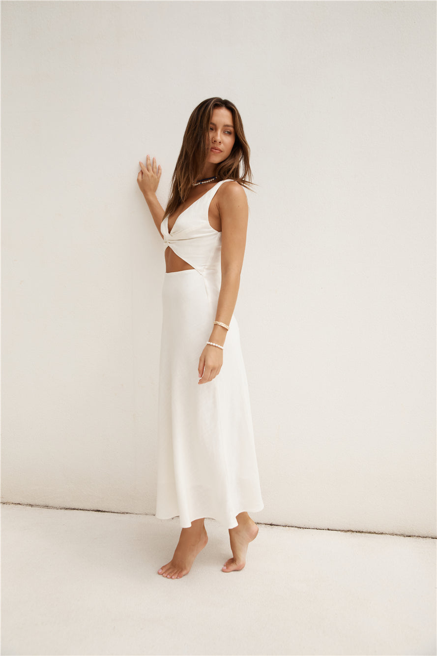 Soft Silhouette Maxi Dress White