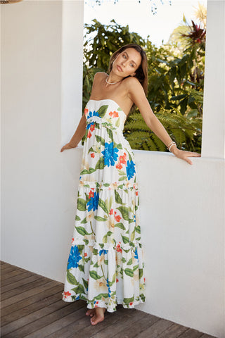 SEVEN WONDERS Daria Maxi Dress White Floral