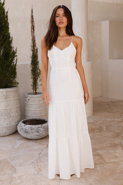 It's Warming Up Maxi Dress White