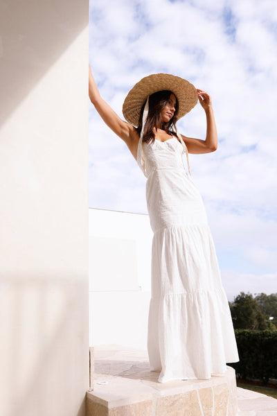 It's Warming Up Maxi Dress White