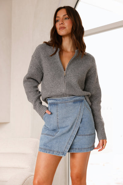 Luella Knit Top Grey