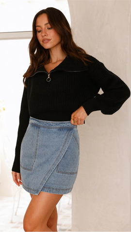 Noelle Knit Jumper Black