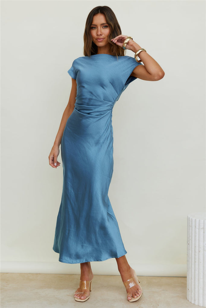 Siren Melody Maxi Dress Blue – Gabi Swimwear