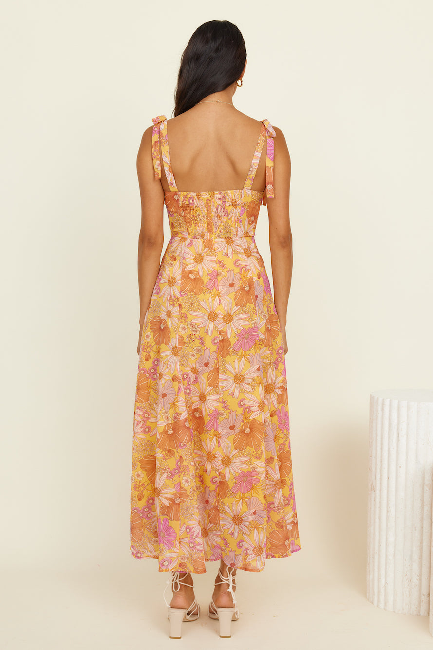 Lost In Paradise Maxi Dress Yellow