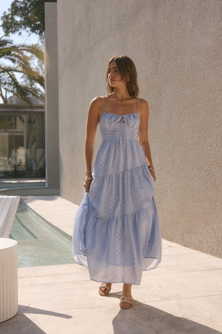 Sunny Afternoons Maxi Dress Blue