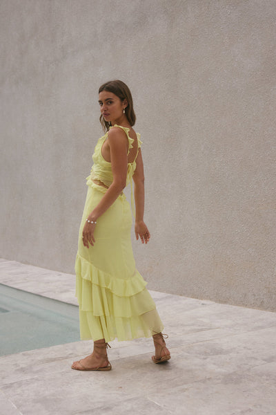 Dance Away Maxi Dress Yellow