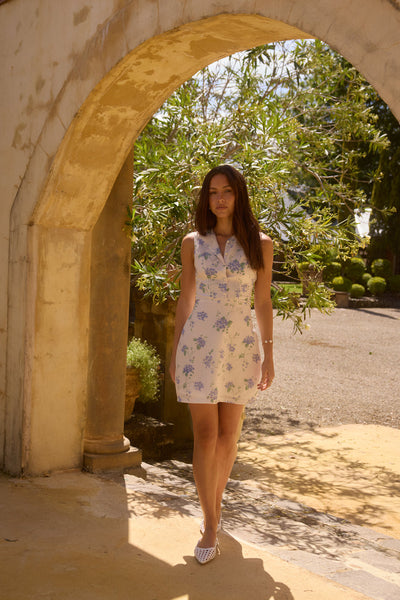 Tessa Floral Mini Dress Blue