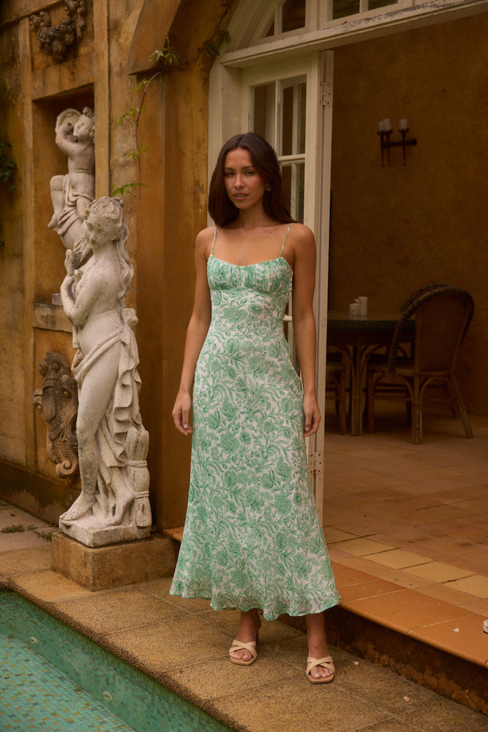 Pastel Paradise Maxi Dress Green Gabi Swimwear Pastel Paradise Maxi Dress Green Gabi Swimwear