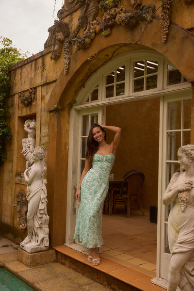 Pastel Paradise Maxi Dress Green