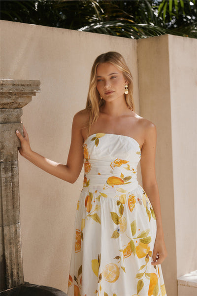 Golden Glow Maxi Dress Yellow