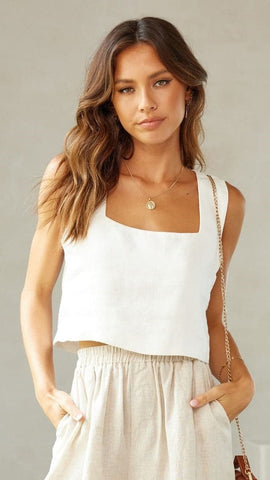 Tillie Crop Top - White