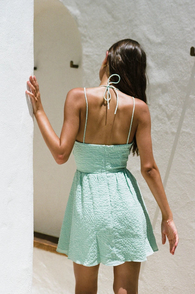 Mint Green Halter Mini Dress Gabi Swimwear Mint Green Halter Mini Dress Gabi Swimwear