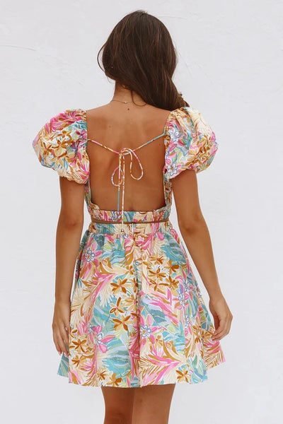 Multicolor Floral Mini Dress