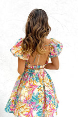 Multicolor Floral Mini Dress