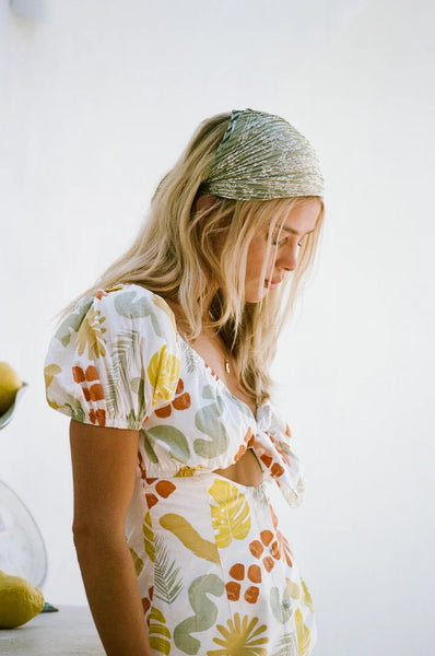 Yellow Floral Mini Dress