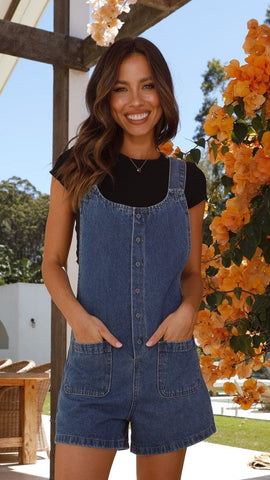 Fadia Overalls - Dark Blue Denim