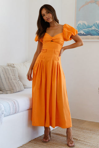 Orange Feeling Tanned Maxi Dress