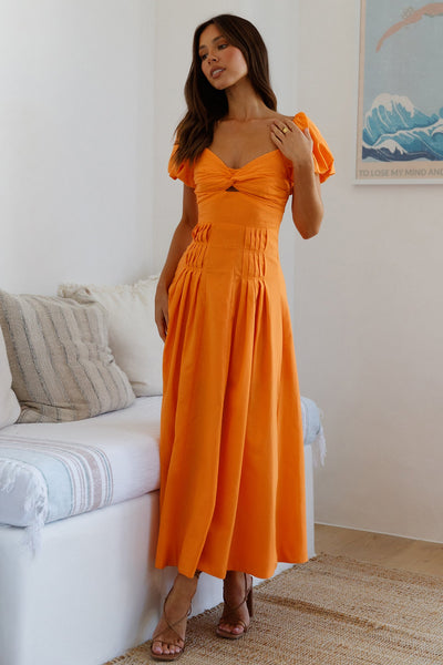 Orange Feeling Tanned Maxi Dress