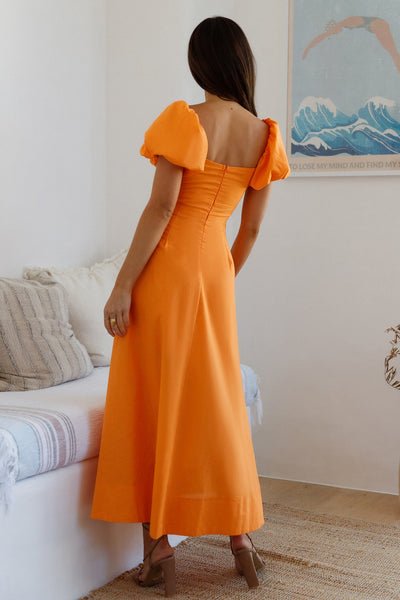 Orange Feeling Tanned Maxi Dress