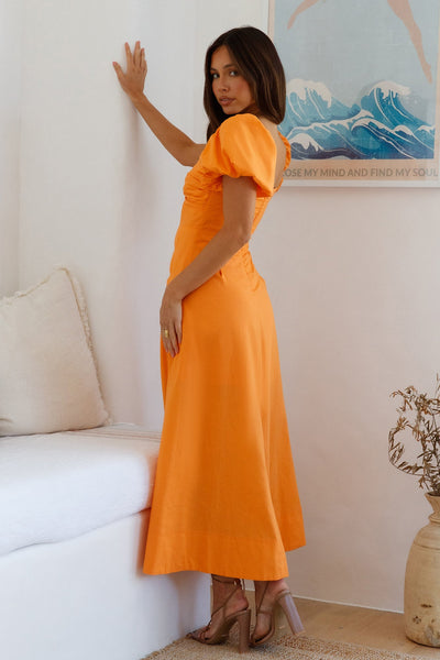 Orange Feeling Tanned Maxi Dress