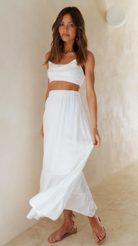 Fixed Focus Crop Top White