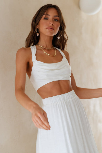 Fixed Focus Crop Top White