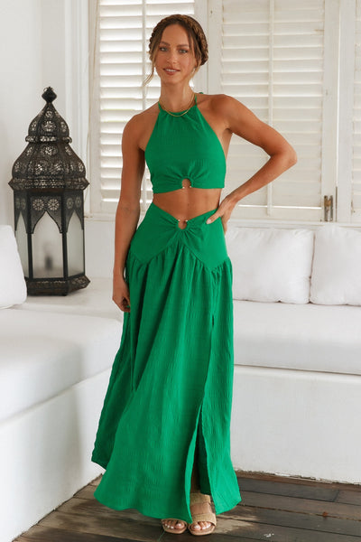 Lemon Tree Maxi Skirt Green