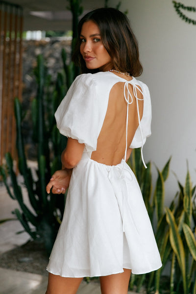 White Cruising Through Dress