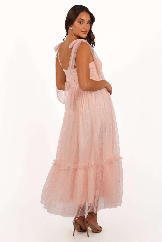 floret midi dress Petal and Pup FLORET MIDI DRESS - BLUE Santorini Vibes, Size Large