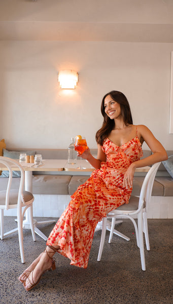 Orange Solstice Maxi Dress (Sunset)