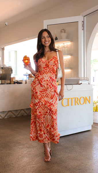 Orange Solstice Maxi Dress (Sunset)