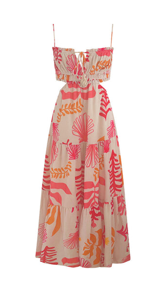 Klarie Maxi Dress (Coastal Coral)