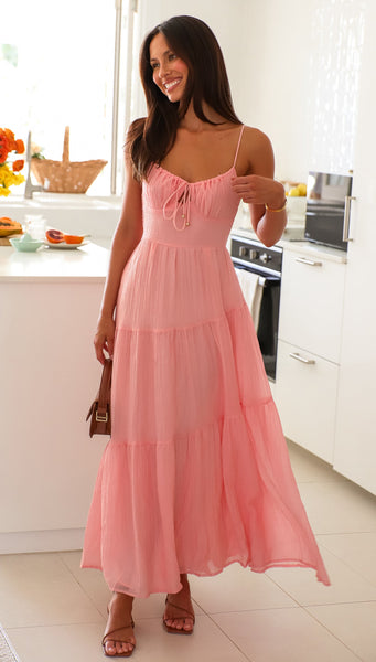 Julia Maxi Dress (Pink)