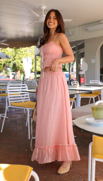 Dorothy Maxi Skirt (Apricot)