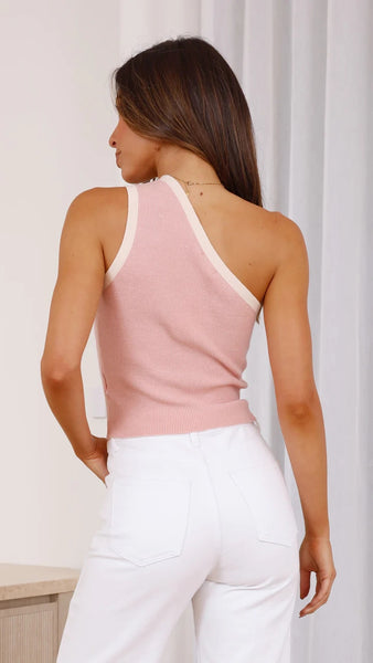 Blush One Shoulder Top